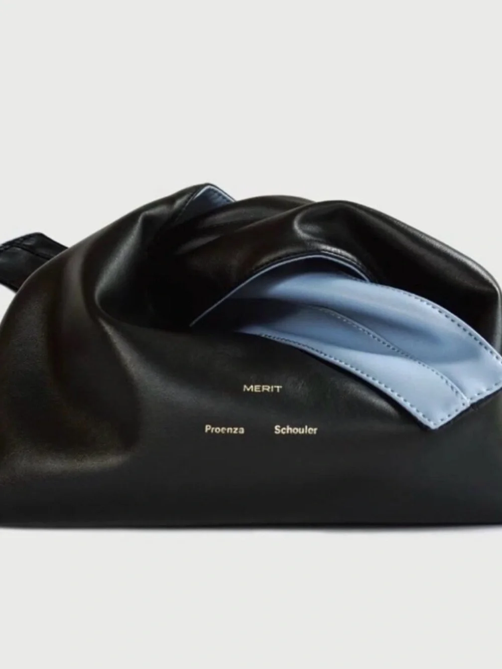 Proenza Schouler x Merit Black Shoulder Vegan Leather Bag NEW